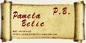 Pamela Belić vizit kartica